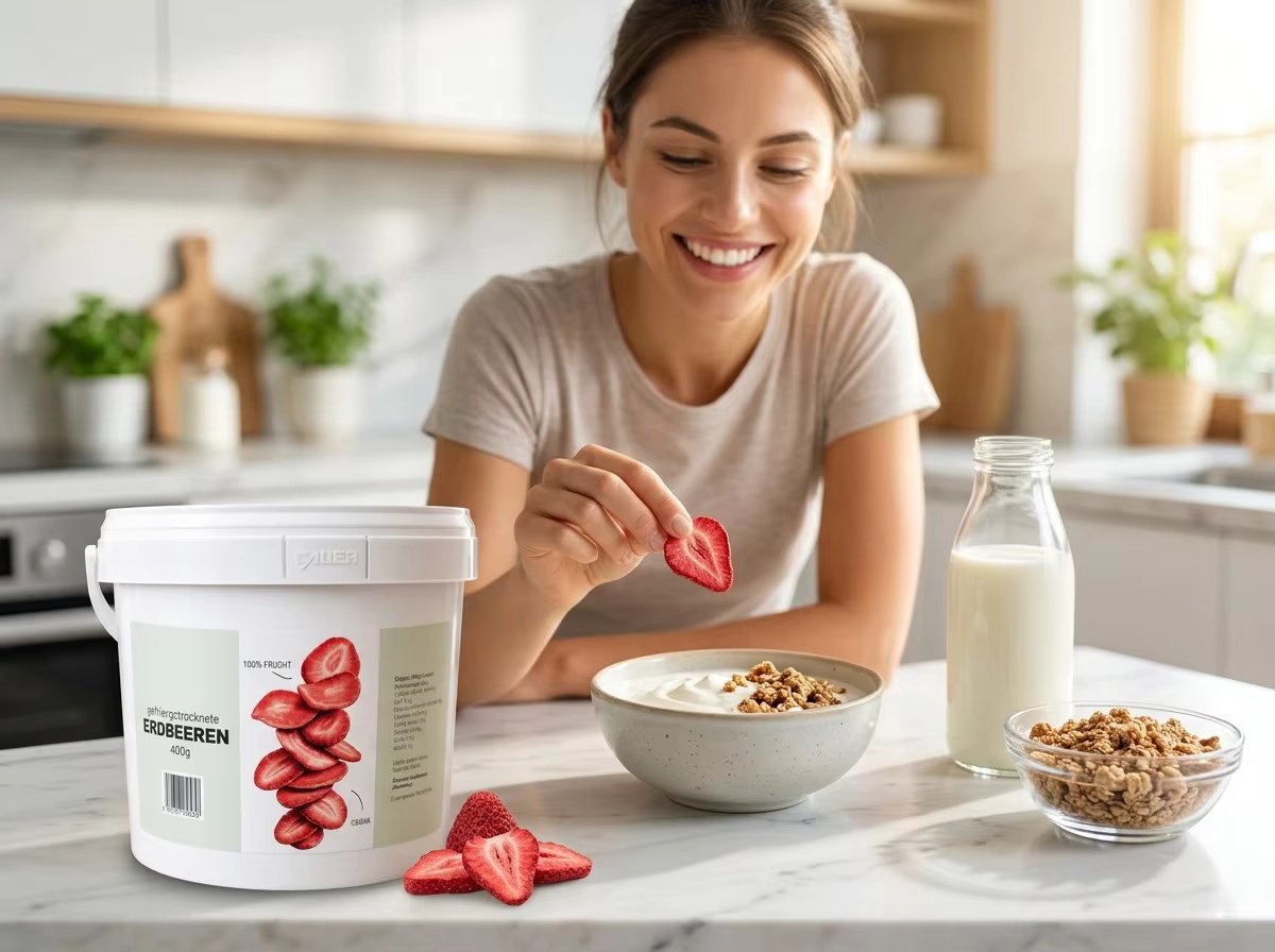 Gefriergetrocknete Erdbeeren – 100% Frucht | Vegan | 400g - Image 4